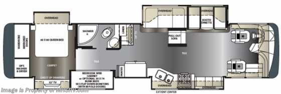 2014 Forest River Berkshire 400BH-40 Split Closet, OH TV, Res Fridge, Floorplan