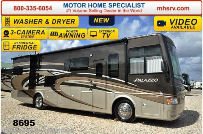 2015 Thor Motor Coach Palazzo 33.2 W/Ext. TV, Pwr. OH Bunk, Res. Fridge