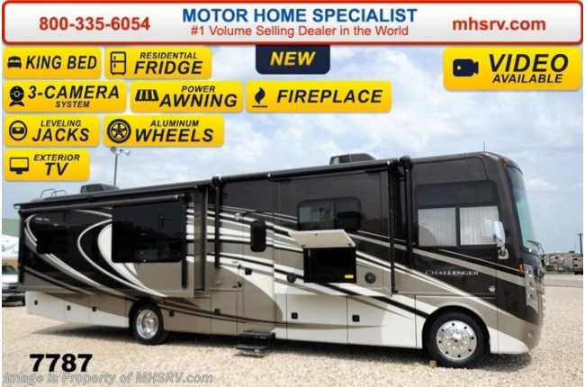 2015 Thor Motor Coach Challenger 37KT W/40 inch TV, King Bed &amp; Res. Fridge