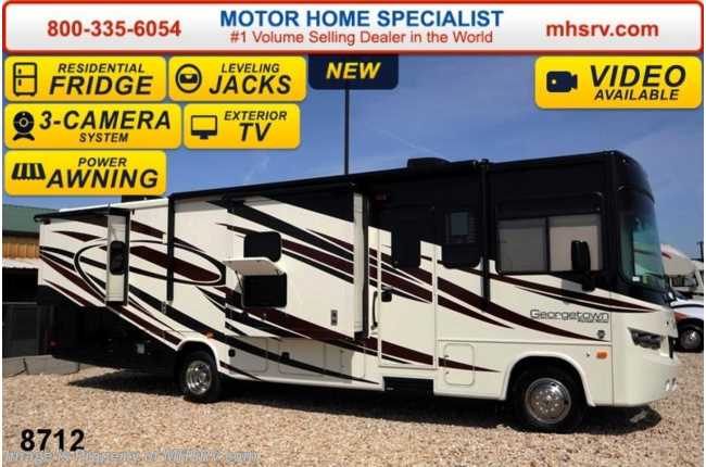 2015 Forest River Georgetown 328TS W/3 Slides, Res. Fridge, W/D, OH Bunk, 3 Cam