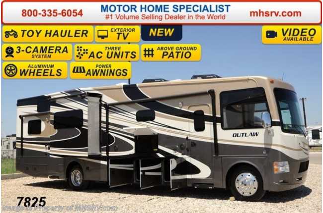 2015 Thor Motor Coach Outlaw Toy Hauler 37MD Patio, 26K Chassis, 2 Slides, 5 TV &amp; 3 A/Cs