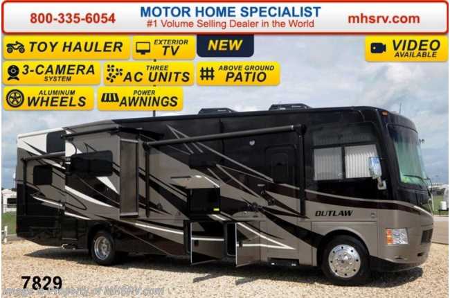 2015 Thor Motor Coach Outlaw Toy Hauler 37MD Patio, 26K Chassis, 2 Slides, 5 TV, 3 A/C