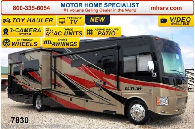 2015 Thor Motor Coach Outlaw Toy Hauler 37MD W/Patio, 26K Chassis, 2 Slides, 5 TVs &amp; 3 A/C