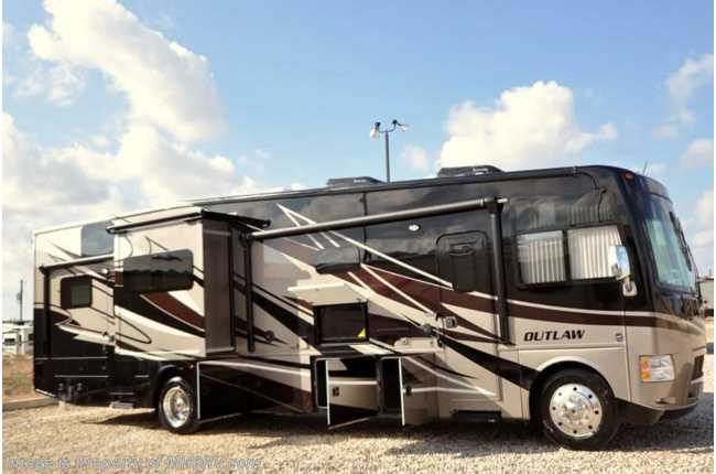 2015 Thor Motor Coach Outlaw Toy Hauler 37MD Patio, 26K Chassis, 2 Slide, 3 A/C, 5 TV