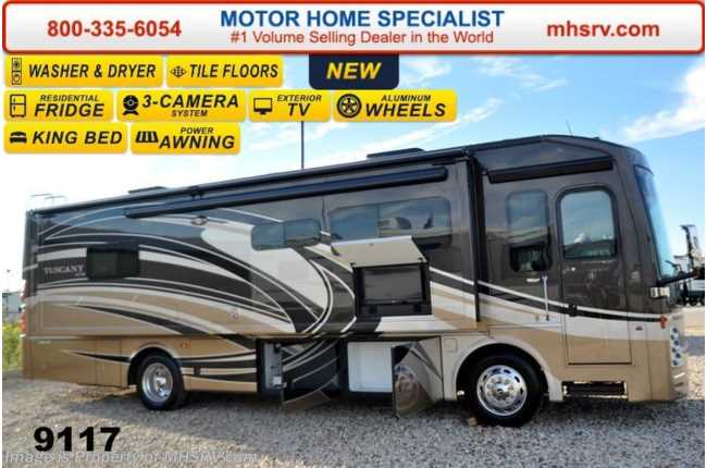 2015 Thor Motor Coach Tuscany XTE 34ST W/3 Slide Including FWS, King Bed, Stack W/D