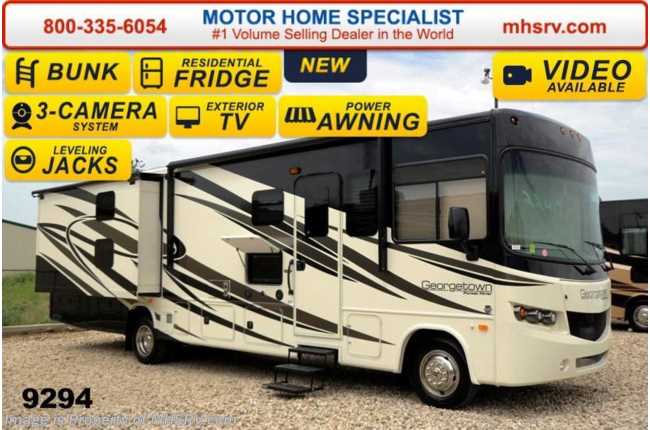 2015 Forest River Georgetown 351DS W/Bunk Bed, Res Fridge, 5 TVs &amp; OH Bunk