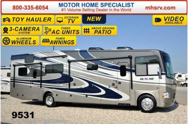 2015 Thor Motor Coach Outlaw Toy Hauler 37MD Patio, 26K Chassis, 2 Slides, 5 TV &amp; 3 A/C