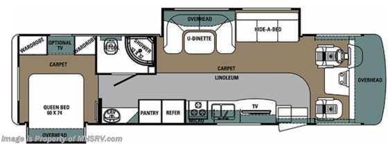 2015 Forest River Georgetown 329DS Full Body Paint, Res. Fridge, OH Bunk Floorplan