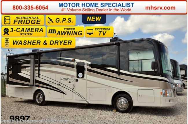 2015 Forest River Legacy 340KP-300 With Res Fridge, Stack W/D &amp; Ext TV