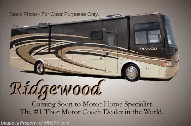 2015 Thor Motor Coach Palazzo 36.2 Res. W/D &amp; Fridge, Pwr. OH Bunk, King Bed