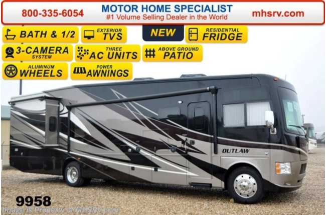 2015 Thor Motor Coach Outlaw Residence Edition 38RE Bath &amp; 1/2, Rear Kitchen/Patio W/50&quot; TV