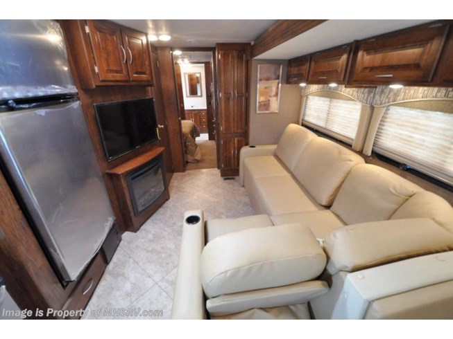 2015 Coachmen Mirada 35LS Bath 1/2 W/Ext. TV, Fireplace & L-Sofa - New Class A For Sale by Motor Home Specialist in Alvarado, Texas