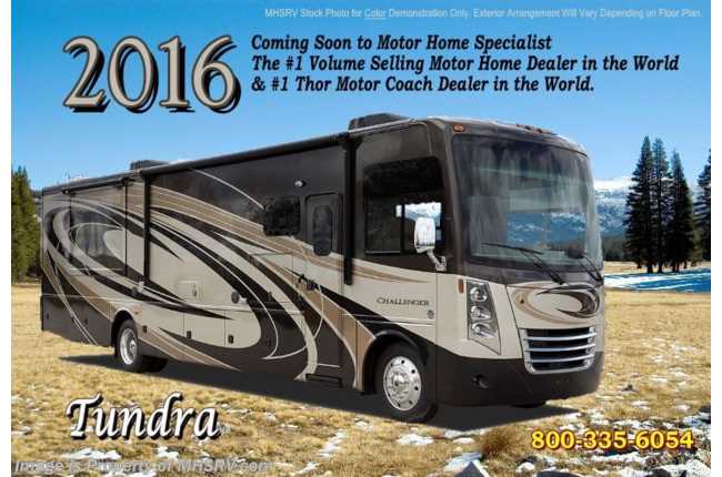 2016 Thor Motor Coach Challenger 37TB Bath &amp; 1/2 W/ Bunk, King, Res Fridge