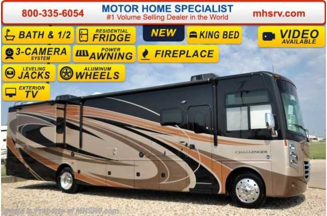 2016 Thor Motor Coach Challenger 37LX Bath &amp; 1/2, Theater Seats, King Bed &amp; Res. Fr