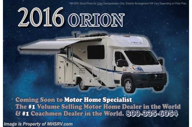 2016 Coachmen Orion 24RB W/ Ext. TV, Heated Tanks, 3 Cams