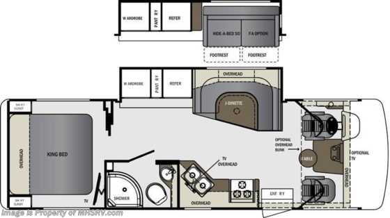 2016 Forest River Georgetown 270S W/Ext. TV,Slide Tray, King, OH Bunk Floorplan