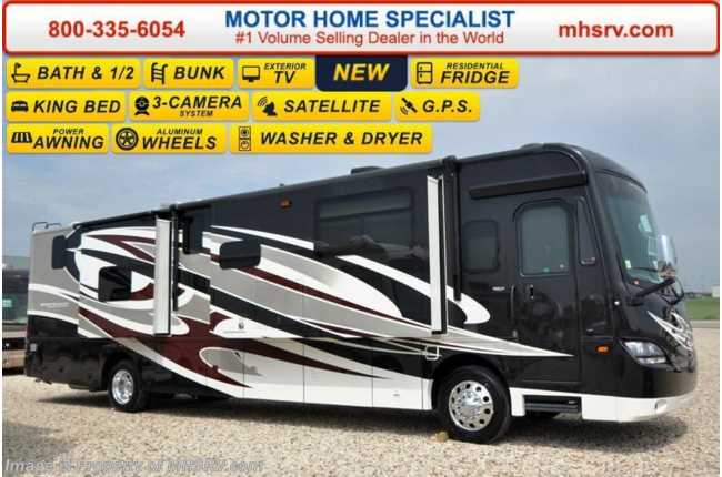 2016 Sportscoach Cross Country 404RB Bath &amp; 1/2, Power Salon Bunks, W/D, King Bed