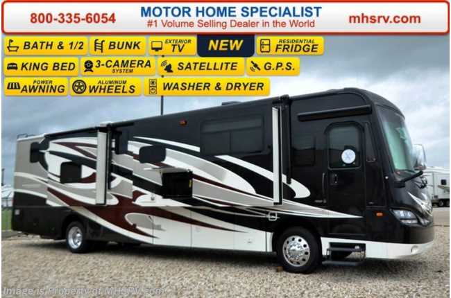 2016 Sportscoach Cross Country 404RB Bath &amp; 1/2, Pwr Salon Bunks, W/D &amp; King