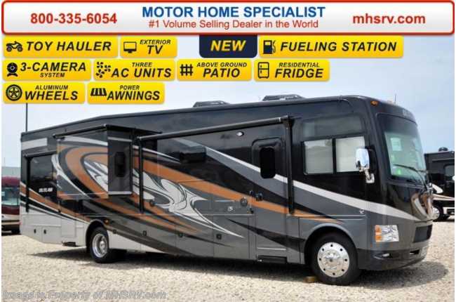 2016 Thor Motor Coach Outlaw Toy Hauler 37RB 26K Chassis, Patio, 4 TVs, Pwr Bunk &amp; 3 A/Cs