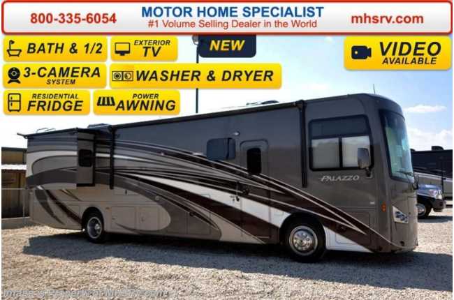 2016 Thor Motor Coach Palazzo 36.2 W/2 Slides, King, Pwr. OH Bunk, Res. Fridge