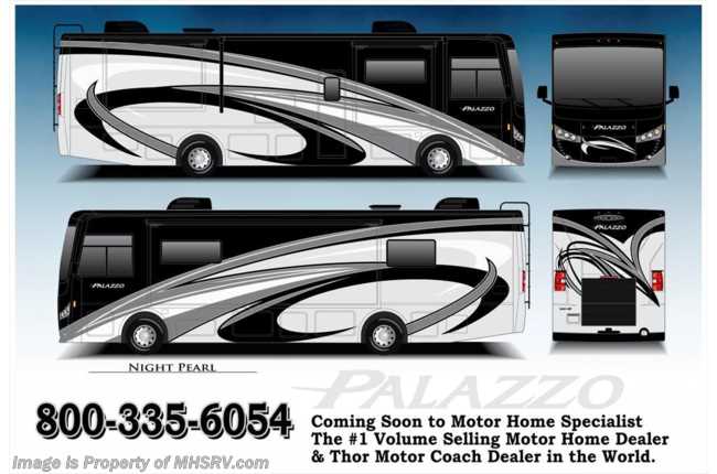 2016 Thor Motor Coach Palazzo 33.3 Bunks, Ext. TV, Pwr. OH Bunk, Res Fridge
