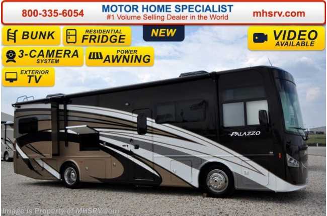 2016 Thor Motor Coach Palazzo 33.3 Bunks, Ext. TV, Pwr OH Bunk, Res Fridge