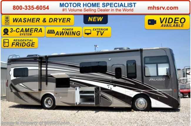 2016 Thor Motor Coach Palazzo 33.2 Ext. TV, Pwr. OH Bunk, Res Fridge