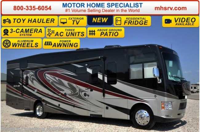 2016 Thor Motor Coach Outlaw Toy Hauler 37LS 26 K Chassis, Patio, 3 TV, Pwr Bunk &amp; 3 A/Cs