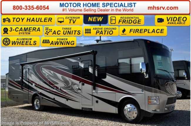 2016 Thor Motor Coach Outlaw Toy Hauler 37LS 26K Chassis, Patio, 3 TV, Pwr. Bunk &amp; 3 A/Cs