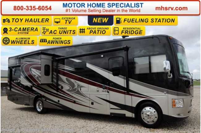2016 Thor Motor Coach Outlaw Toy Hauler 37RB 26K Chassis, Patio, 4 TV, Pwr Bunk &amp; 3 A/C