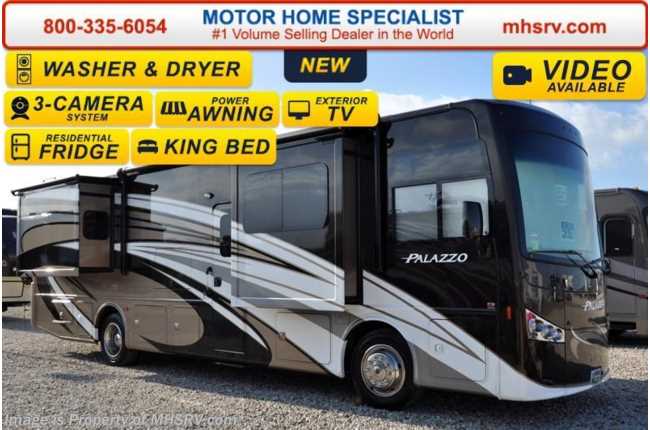 2016 Thor Motor Coach Palazzo 35.1 King Bed, Ext TV, Pwr OH Bunk, Res. Fridge