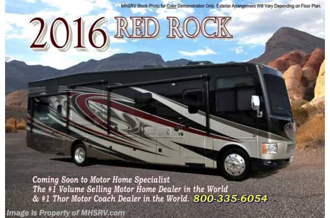 2016 Thor Motor Coach Outlaw Toy Hauler 37RB 26 K Chassis, Patio, 4 TV, Pwr Bunk &amp; 3 A/C
