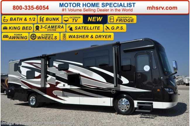 2016 Sportscoach Cross Country 404RB Bath &amp; 1/2, Pwr Salon Bunks, W/D &amp; King