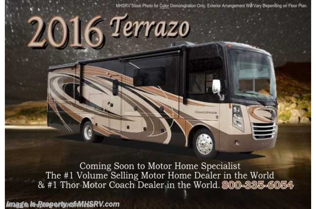 2016 Thor Motor Coach Challenger 37KT W/ 40&quot; TV, King Bed &amp; Res Fridge