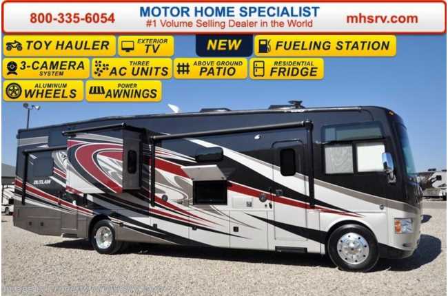 2016 Thor Motor Coach Outlaw Toy Hauler 37RB 26K Chassis, Patio, 4 TVs, Pwr Bunk &amp; 3 A/C