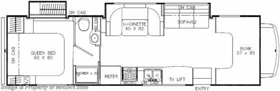 2017 Coachmen Leprechaun 319MB W/Fireplace, Ext. TV &amp; Kitchen, Jacks Floorplan