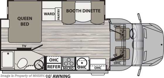 2017 Dynamax Corp Isata 3 Series 24FWM Sprinter Diesel W/Slide, PWR Rear Stabilizer Floorplan