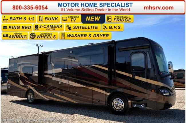 2017 Sportscoach Cross Country 404RB Bath &amp; 1/2, Pwr Salon Bunks, King and W/D