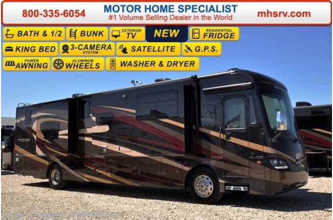 2017 Sportscoach Cross Country 404RB Bath &amp; 1/2, Pwr Salon Bunks, W/D &amp; King Bed