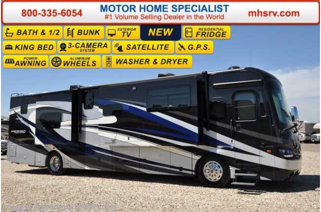2017 Coachmen Cross Country 404RB Bath &amp; 1/2, Pwr Salon Bunk, W/D and King Bed