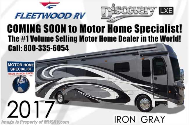 2017 Fleetwood Discovery LXE 40G Bunk Model RV for Sale at MHSRV W/Satellite