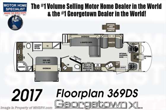 2017 Forest River Georgetown XL 369DS Bath &amp; 1/2 RV for Sale W/Black Diamond Floorplan