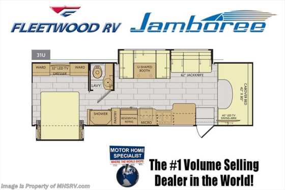 2017 Fleetwood Jamboree 31U RV for Sale at MHSRV.com W/Auto Leveling Floorplan
