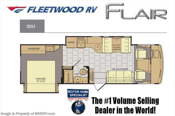 2017 Fleetwood Flair 30U RV for Sale at MHSRV W/Hide-A-Loft &amp; King Bed Floorplan