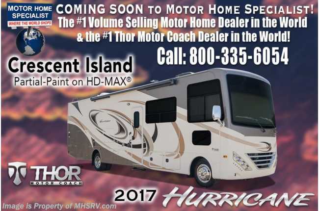 2017 Thor Motor Coach Hurricane 29M RV for Sale at MHSRV King Bed, 2 A/C, 5.5 Gen