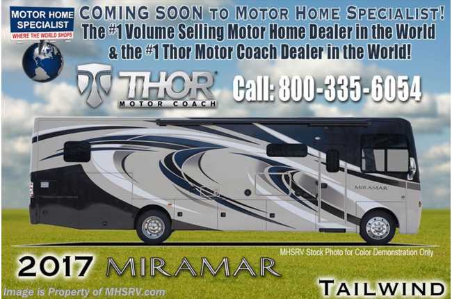 2017 Thor Motor Coach Miramar 35.2 RV for Sale W/King Bed &amp; Theater Seats