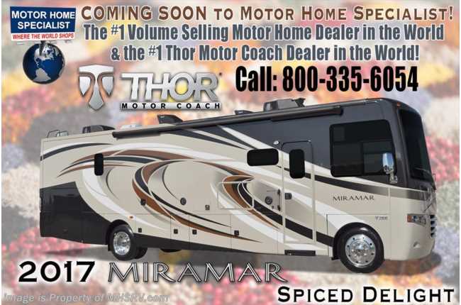 2017 Thor Motor Coach Miramar 34.2 RV for Sale W/King Bed &amp; Ext. Kitchen