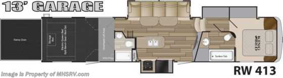 2017 Heartland RV Road Warrior RW413 Bunk House, 2 Full Bath RV for Sale at MHSRV Floorplan