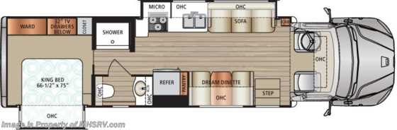 2017 Dynamax Corp DX3 35DS Super C RV for Sale at MHSRV W/King Bed Floorplan