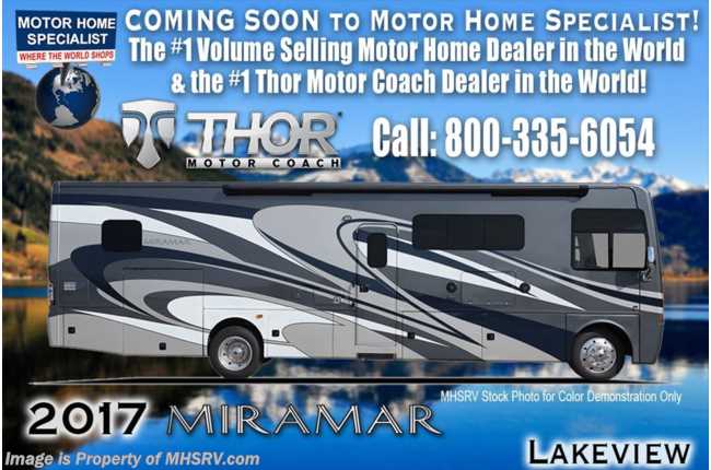 2017 Thor Motor Coach Miramar 37.1 Bunk House, 2 Full Baths RV for Sale W/King